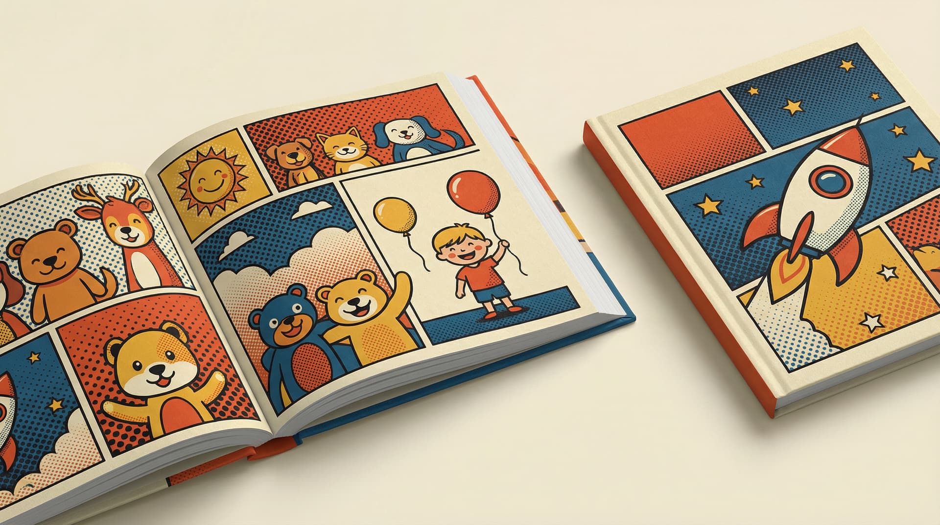 A printed hardcover PrestoStories book
